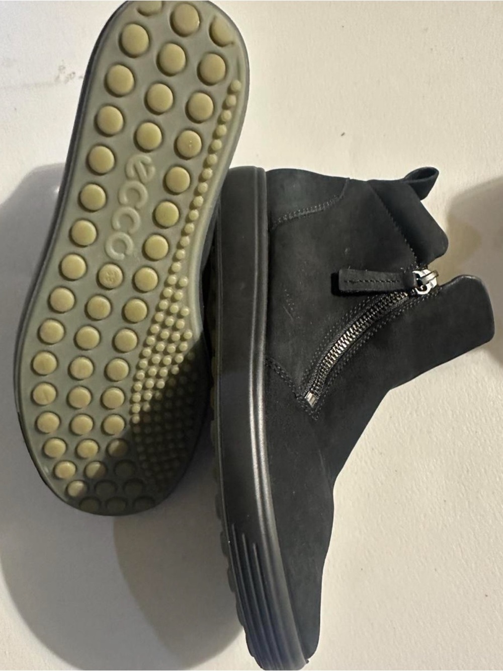 ECCO Soft 7 Nubuck Zip Booties – Women's Size 7-7.5 (EU 38)